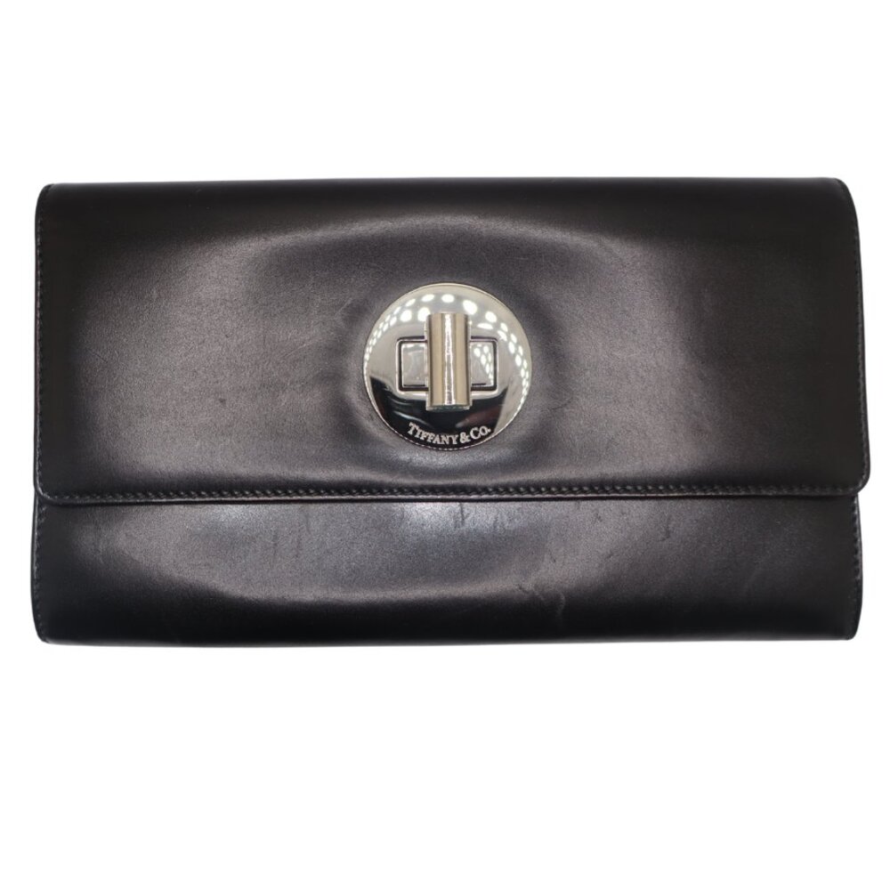 TIFFANY & CO. Leather Chain-Link Clutch